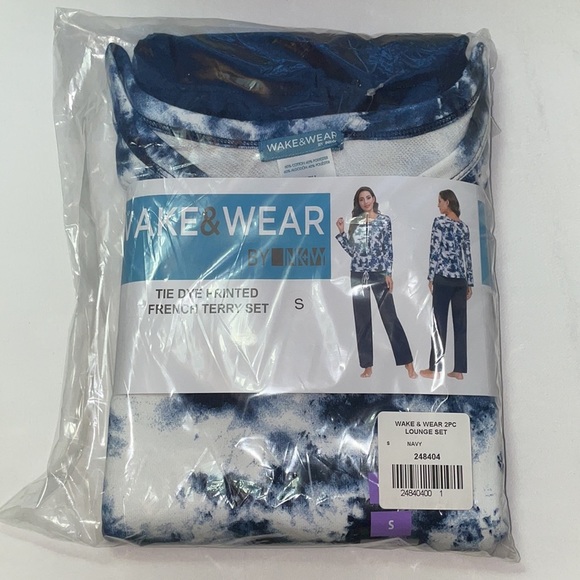 New Wake & Wear Women's 2 Pc Tie Dye Lounge Set - Picture 5 of 15